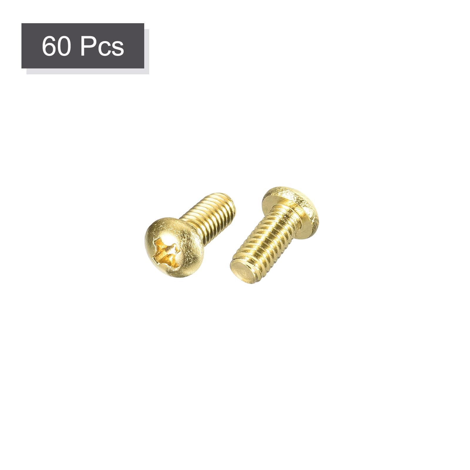 20 Pièces Boulons En Laiton M4x8mm à Tête Cylindrique Cruciforme - Pour Meubles - Marque Uxcell