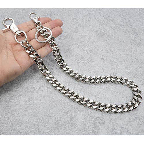 newtro Heavy Duty Wallet Chain Men Women Boy Girl, Biker Motorcycle Pants Jean Punk Goth Key Chain, Silver 17\" (TH01SV17) - Thumbnail 5