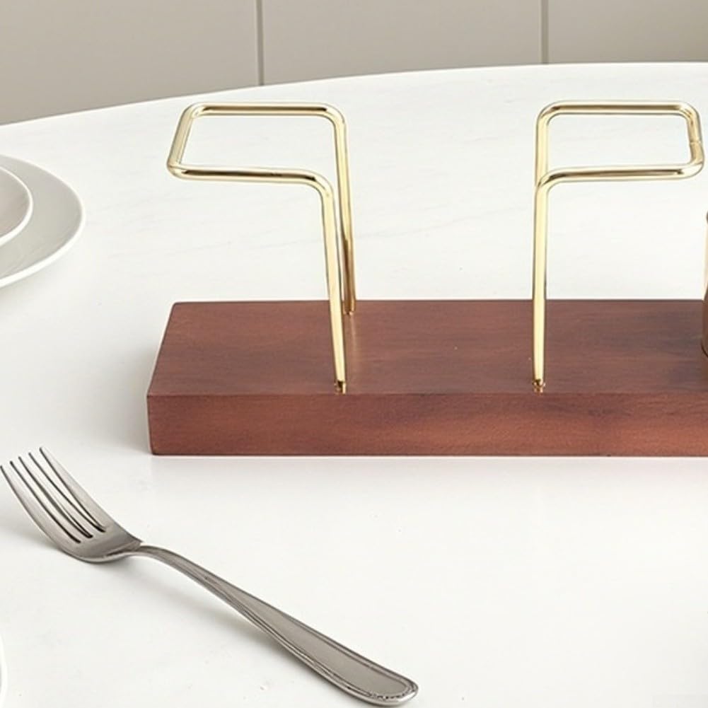 Servilletero dorado nogal para cocina moderna de madera dorada
