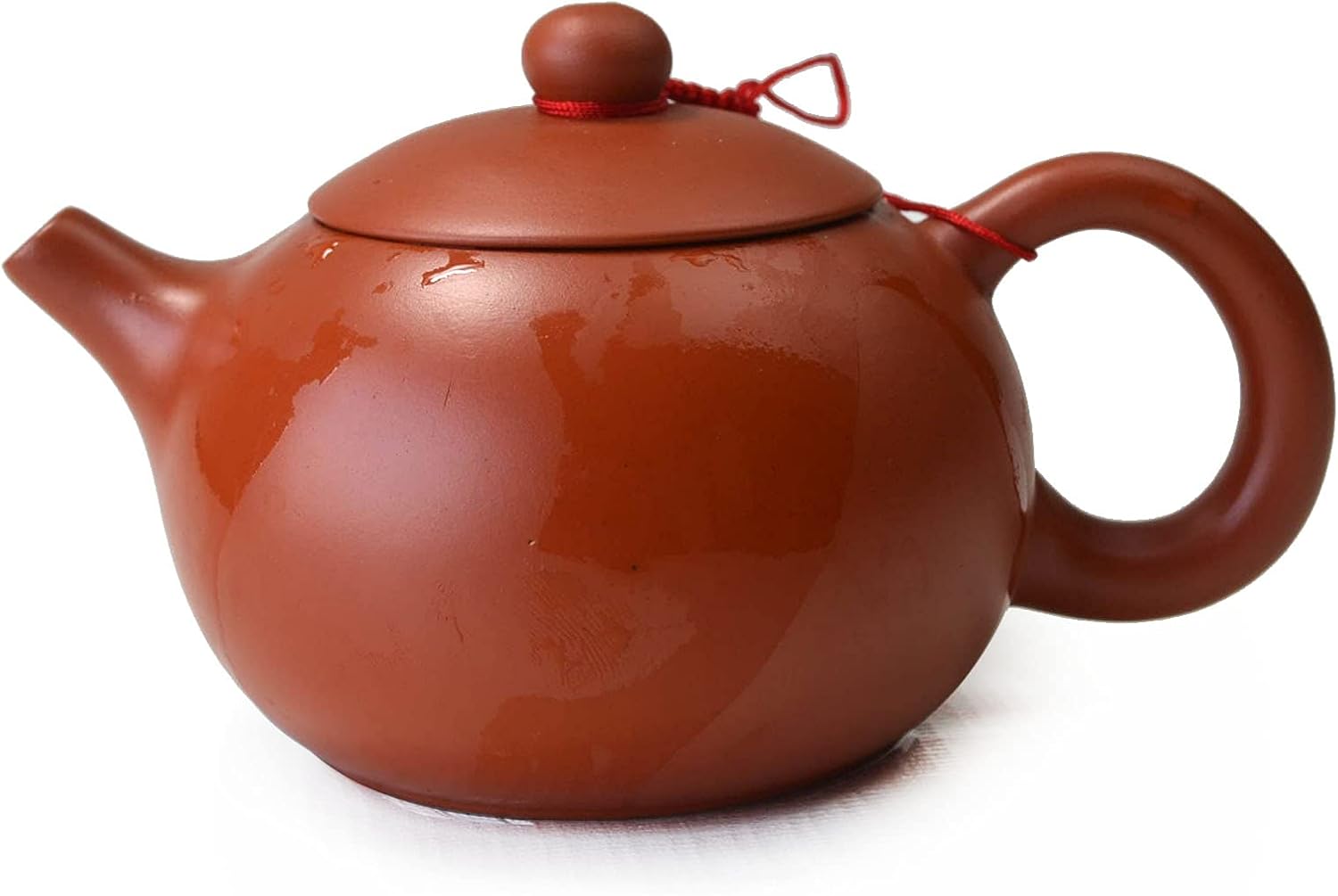 Chinese Gongfu Tea Xishi Teapot, Red Brown, 7oz/210cc Red Clay Pot