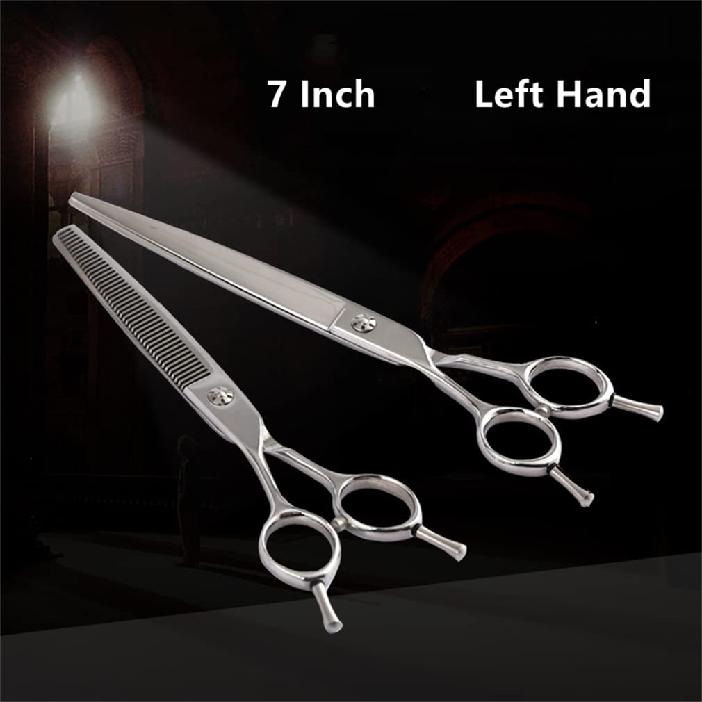 7.0 Pulgadas Mano Izquierda Durable Pet Tijeras De Aseo, Kit De Aseo para Perros, para Cuerpo, Pata Y Recorte De Cara, Caja Fuerte, Afilado, Duradero Y Hermoso
