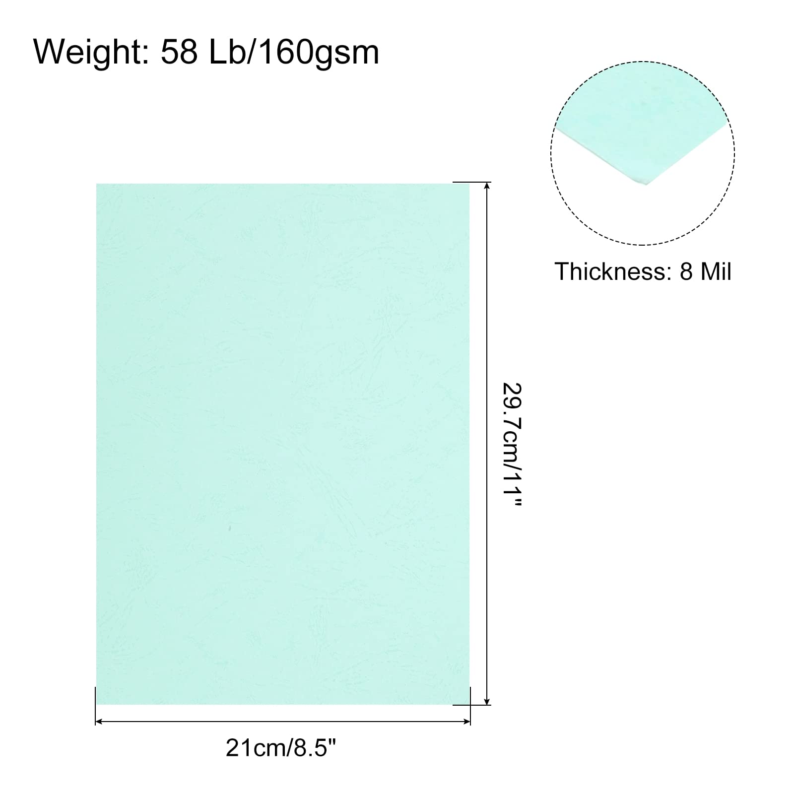 Sourcing Map 50pcs A4 Leather Grain Binding Covers Presentation Leather