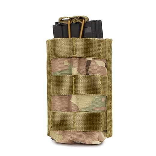 Triple Molle Mag Pouch for M4 M16 AK 5.56 Rifle Mag and Pistol Magazine Pouch Holder Open-Top Bag Airsoft Gear Multicam