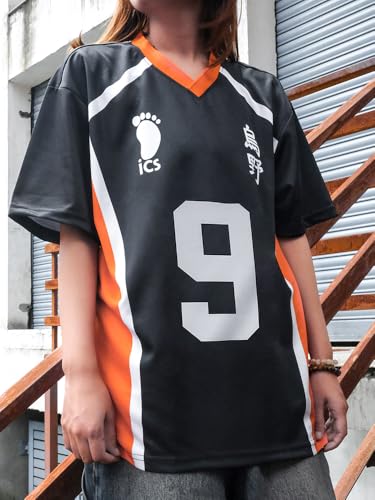 Image of ComicSense Unisex Anime Oversized Jersey T Shirts for Men and Women, Karasuno 9 Printed Anime Tshirt