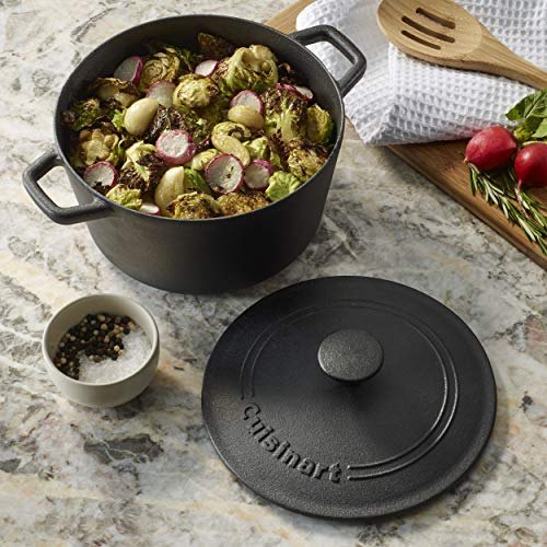 Image of Cuisinart CIPS630-20 Chef's Classic Pre-Seasoned Cast Iron with Cover, 3 Quart, Black