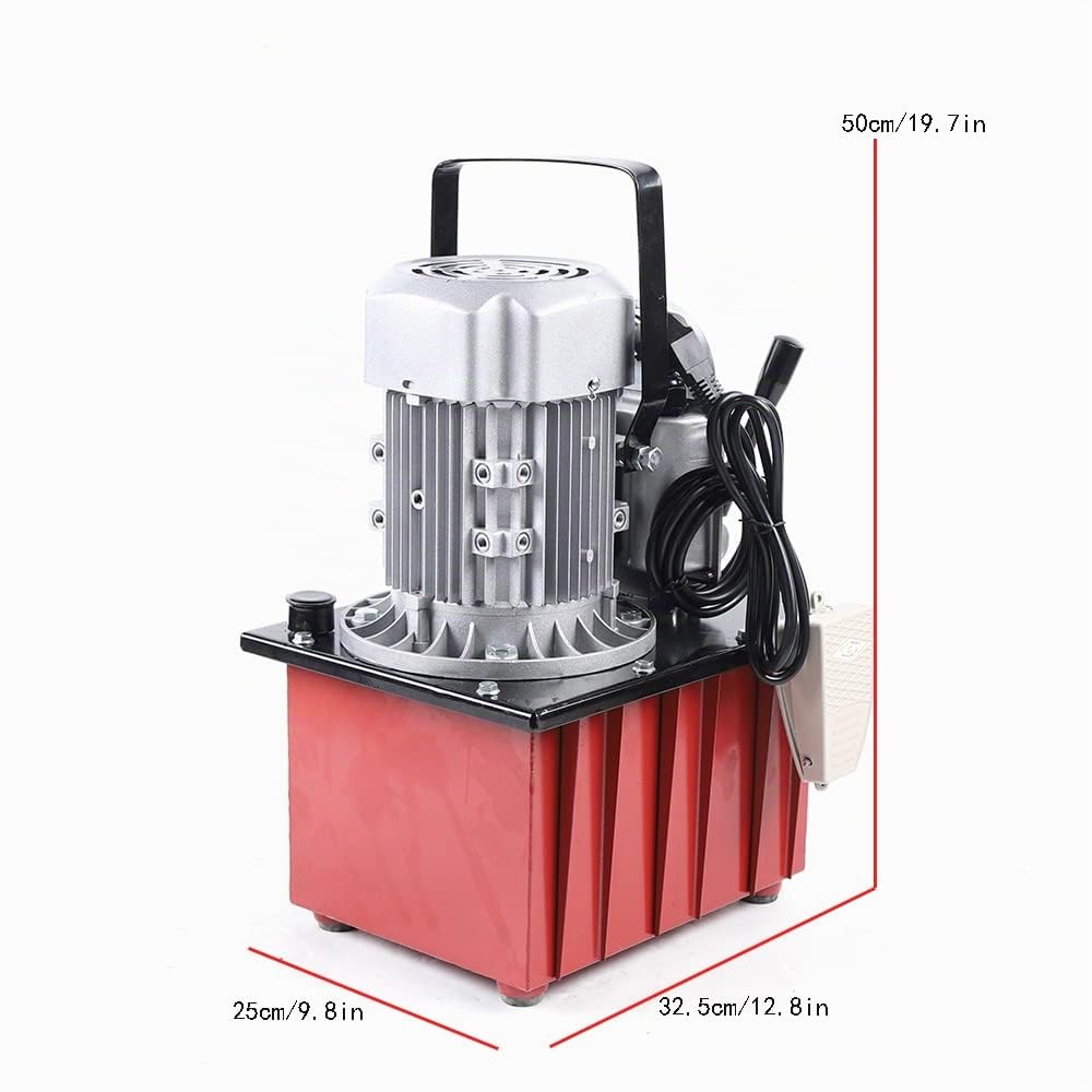 Bomba hidráulica eléctrica de 220 V, 700 bar, bomba electrohidráulica con manguera de aceite de 1,8 m, válvula manual, bomba hidráulica de 1400 rpm para una variedad de dispositivos hidráulicos