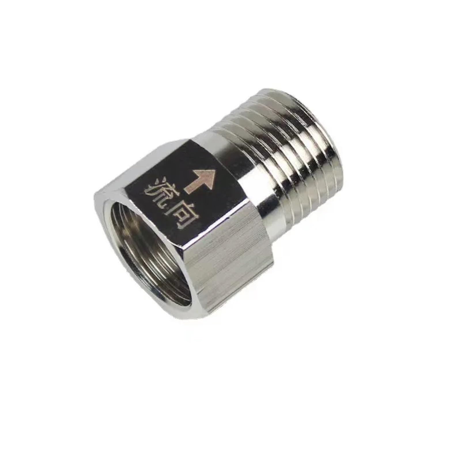 Clapet Anti-Retour mâle Femelle à Filetage unidirectionnel 1/2" G1/2 20 mm en Acier Inoxydable 304(Male to Male)
