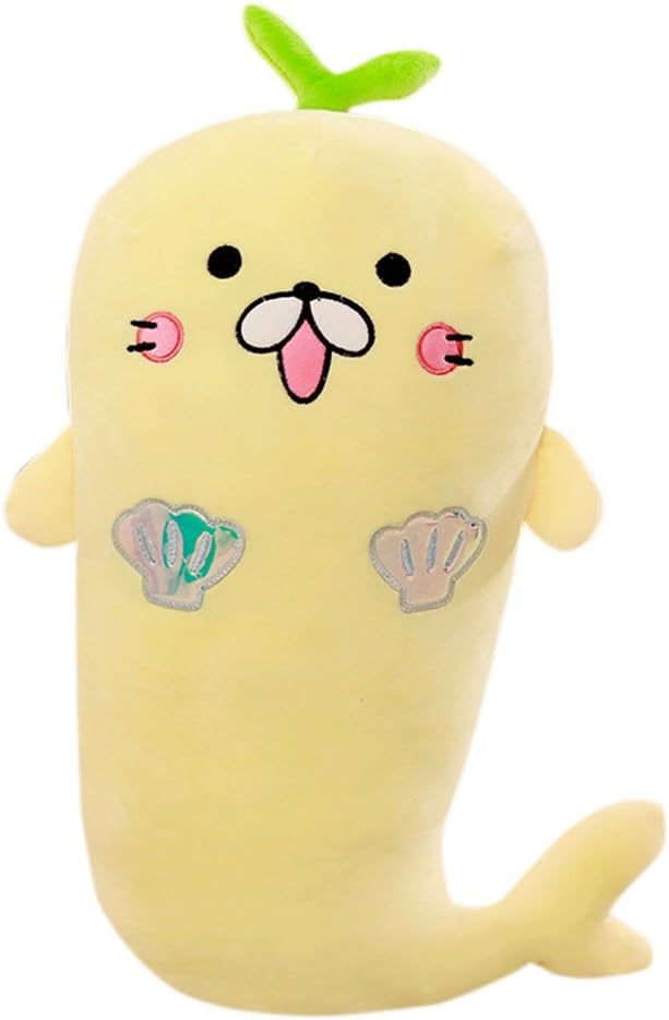 ぬいぐるみ アシカ イエロー 顔文字 キャラクター かわいい もちもち ふわふわ プレゼント ギフト 贈り物 お誕生日 結婚祝い 出産祝い 子供 彼女彼氏へ おもちゃ インテリア 店飾り ベッドルーム イベント 100cm 安全shopping