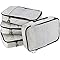 Amazon Basics 4 Piece Packing Travel Organizer Cubes Set - Medium, Grey