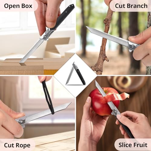 Image of ITOKEY EDC Pocket Knife for Men, Slim Folding Tanto Knife