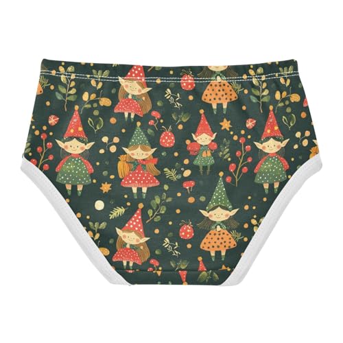 ZZKKO Forest Elves and Leaves Girls Underwear Toddler Panties for Girls Comfort Brief Size 8Y2
