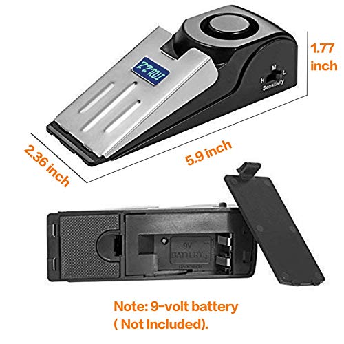 Zzrui Upgraded 2 In 1 Portable Door Stopper Floor Wedge Security Alarm Loud 120Db Entrance Alert Door Stop Alarm For Travel Home Apartment House (3 Packs) #TOP4