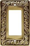 Franklin Brass Paisley (1-Pack) Decorative Light Switch Cover Tumbled Antique Brass 1-Gang Decorator/Rocker Wall Plate Electrical Outlet Guard 64047