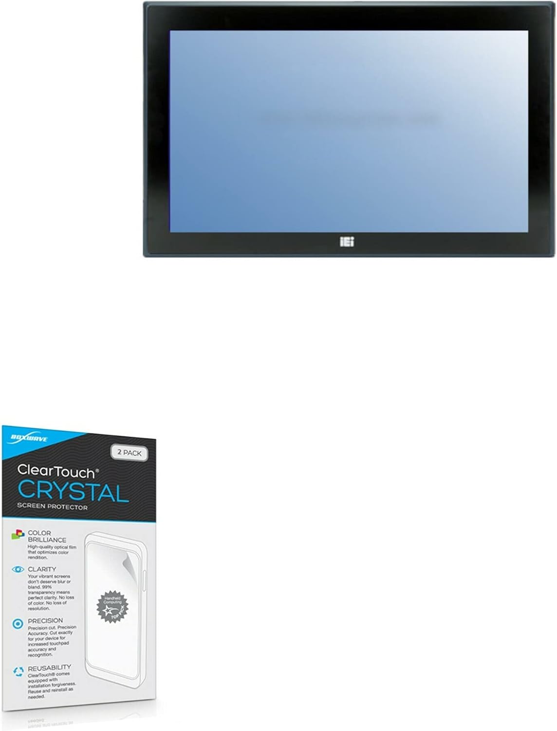 BoxWave Screen Protector Compatible with BSI Computer PPC-FW15C-Q370 - ClearTouch Crystal (2-Pack), HD Film Skin - Shields from Scratches