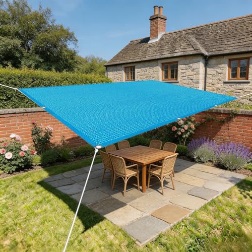Filet d'ombrage 260 x 420 cm bleu ciel pour la protection solaire de votre extérieur