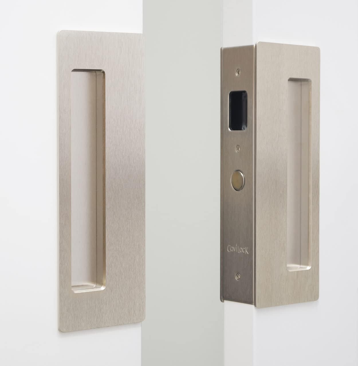 CL400D0329 Cavilock CL400D-PA-34 Magnetic Latching Passage Double Door Pocket Door Set for 1-3/4 Inch Door Thickness