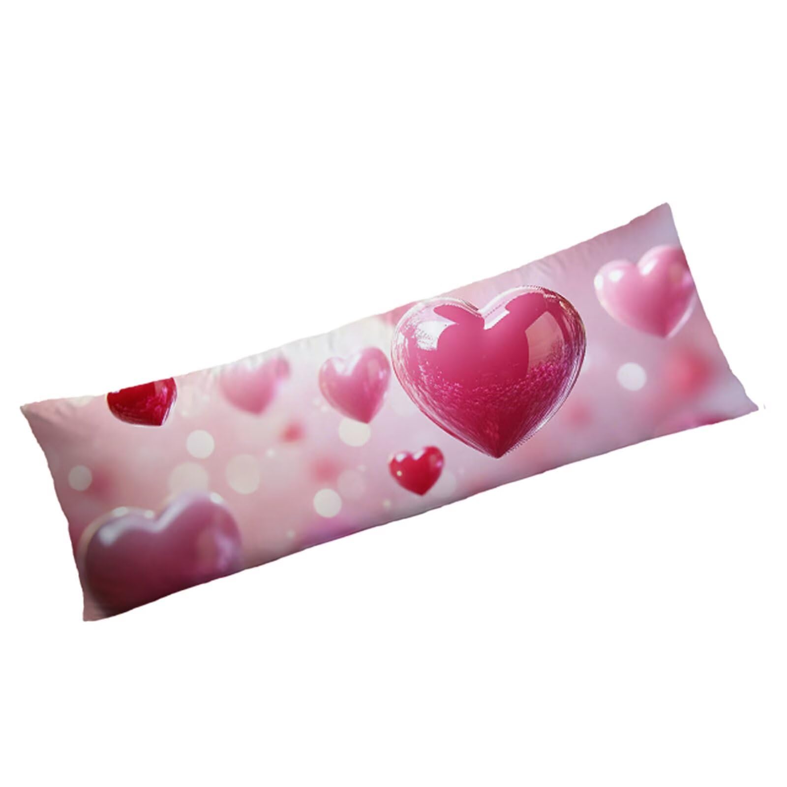 Różowa poduszka do spania na boku, poszewka na poduszkę 70 x 210 cm, poduszka do spania na boku, z ukrytym zamkiem błyskawicznym, na łóżko, sofę, miękka, odporna na poduszkę, prezent dla kobiet