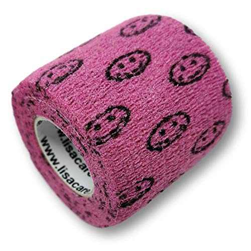 LisaCare, cohesive bandage, fixation bandage, self-adhesive, elastic, 5 cm wide, for human and animals, for sport riding