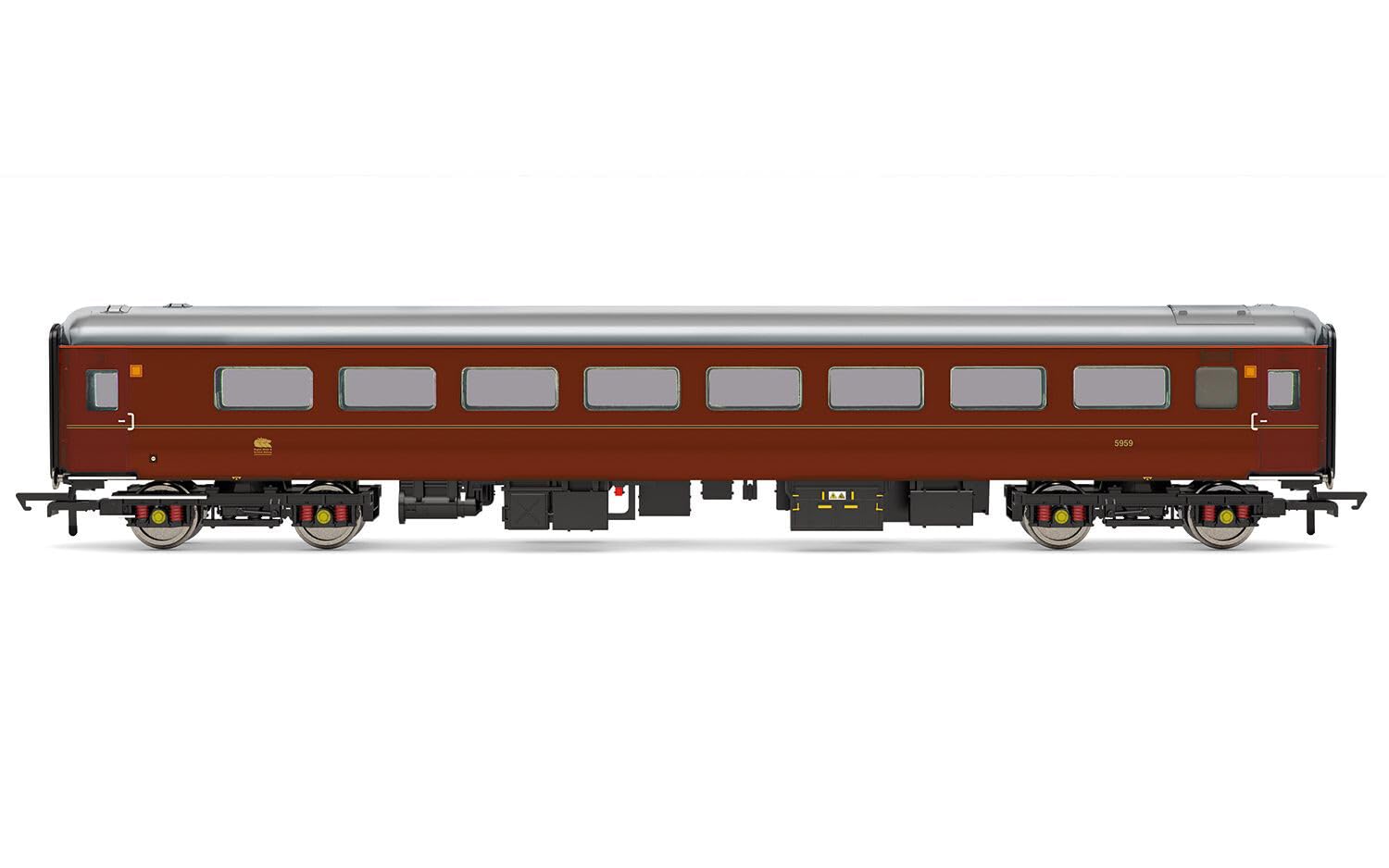 TT:120 Hornby Coach Car - TT4025 BR Intercity, Mk3 Tourist First, E41043 - Era 7 Train Toy, TT Gauge Carriage for Train Set, Rolling Stock Models for Adults - 1:120 Scale Model Gift