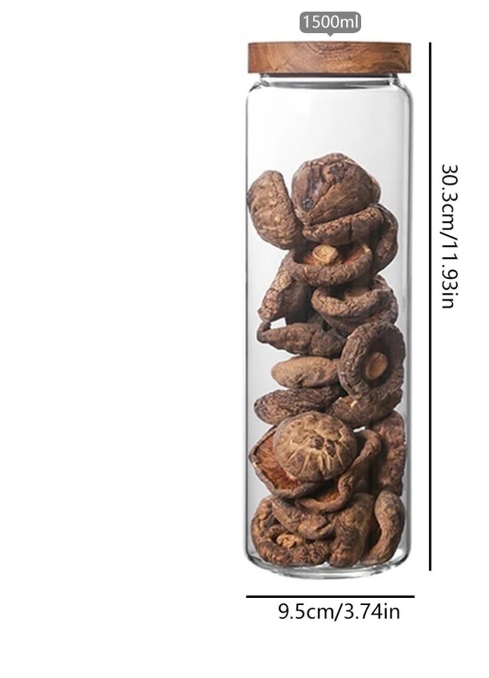 Barattolo con coperchio ermetico for conservare la freschezza. Contenitore for caffè in legno. for dispensa in vetro per Caramelle
