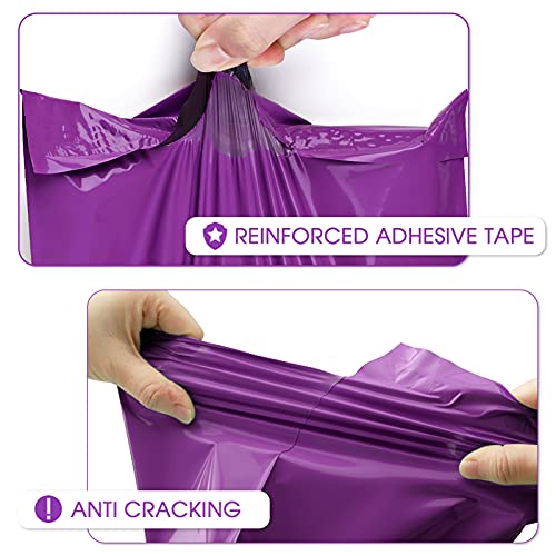 Image of Metronic Poly Mailers 12x15.5 100 Pack Shipping Bags for Clothing, Purple | Medium Size, Self-Seal Mailers Poly Bags, Thick Shipping Envelopes, Tear-resistant Mailing Bags, for Small Business Clothes