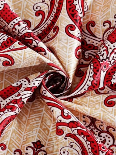 Image of Home Sizzler 1 Piece Regal Damask Eyelet Polyester Semi Transparent Window Curtains-5 Feet, Maroon