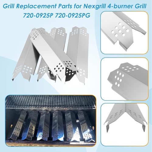 Image of Replacement Parts for Nexgrill 4 Burner 720-0925P 720-0925 720-0925PG, Grill Grates Heat Shield and Burner Kit for Nexgrill Replacement Parts 4 Burner 720-0925P