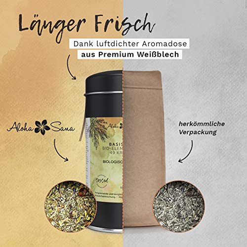 Basentee Aloha Sana, Bio Kräutertee aus 49 Kräutern, 100g lose