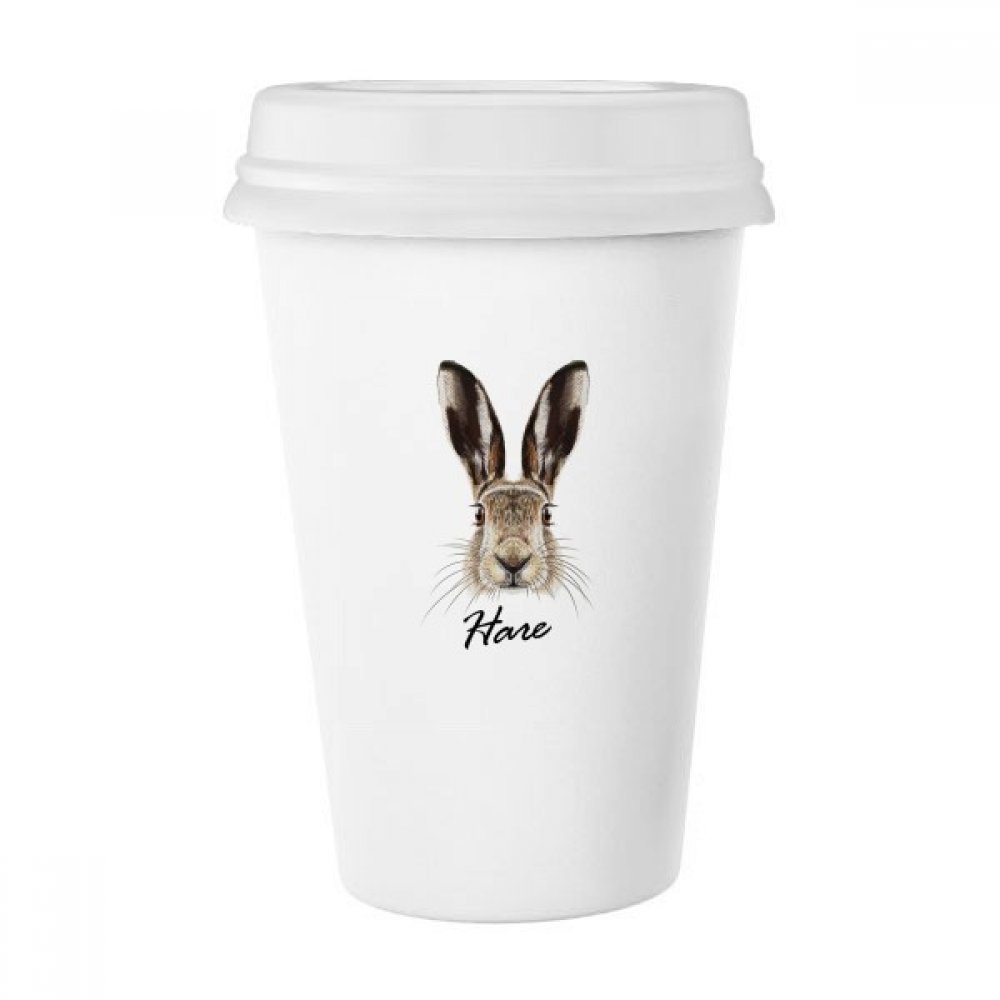 Tasse lièvre sauvage céramique multicolore originale de 350ML
