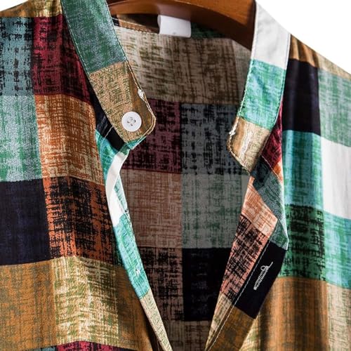 Image of LookMark Men's Cotton Blend Casual Printed Regular Fit Shirt