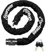 Amazon | Sportneer 自転車 鍵 100cm チェーンロック8mm 地球ロック