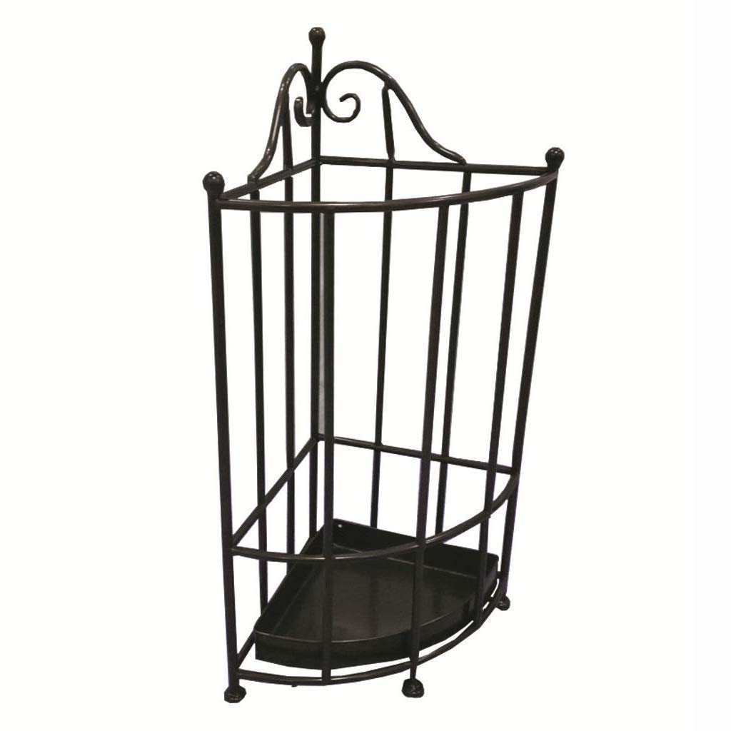 Porte-Parapluie Métal avec Bac d'Égouttage Support de Rangement pour Canne