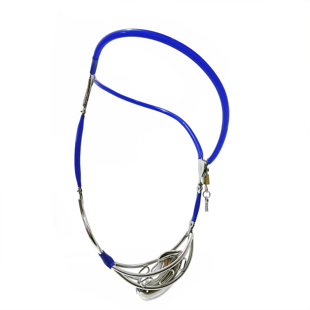 Mutande da uomo in acciaio inossidabile SM Bondage Lingerie sexy Gabbia for pene in metallo Dispositivo di castità fetish Cintura di castità for feste Giocattoli erotici for uomini(100/110CM