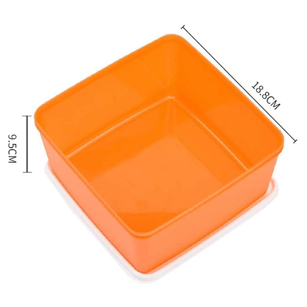 Caja de almacenamiento de nevera, contenedor de almacenamiento de alimentos, tanques de almacenamiento de plástico, organizador de armario de despensa de nevera para mantener fresco para almacenar v