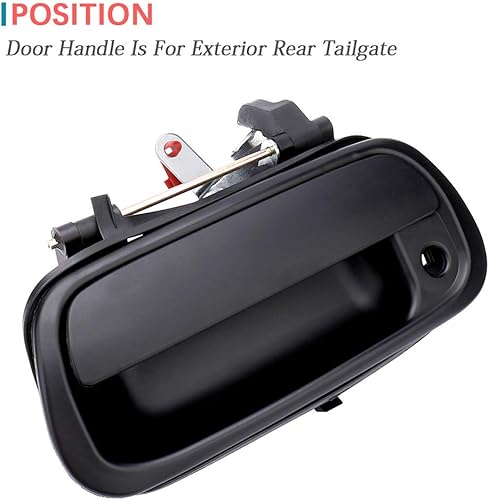 Miniatura 2 de IRONTEK Manija de puerta trasera con cerradura para Toyota Tundra 2000-2006, manija de puerta trasera exterior lisa para Toyota Tundra Pickup