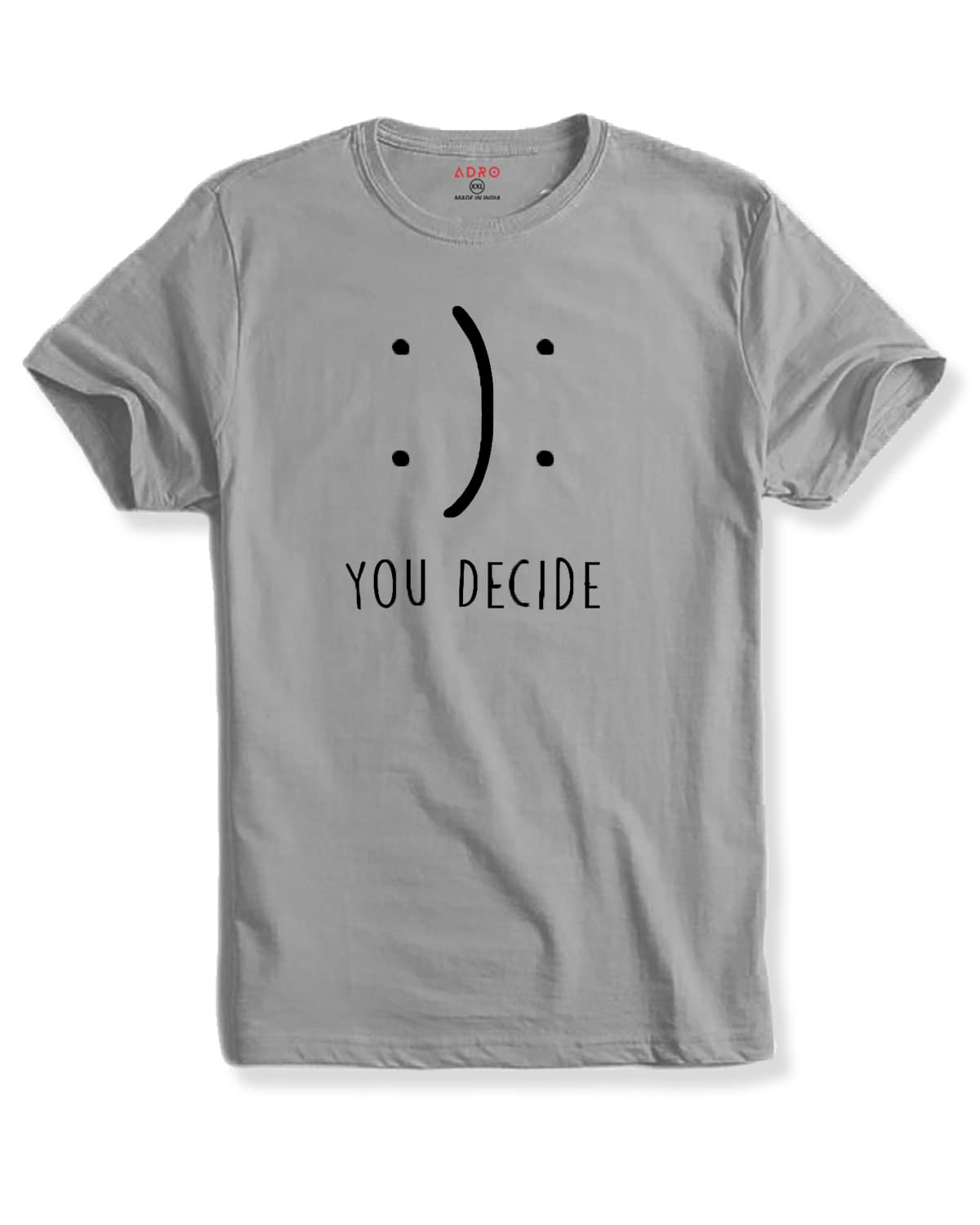 ADROMen's 100% Cotton Regular Fit T-Shirt