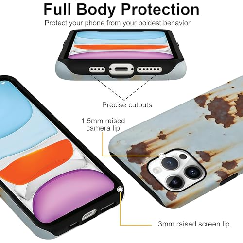 Coque iPhone 14 Pro Max antichoc hybride 2 couches protection - Rouille Industrielle