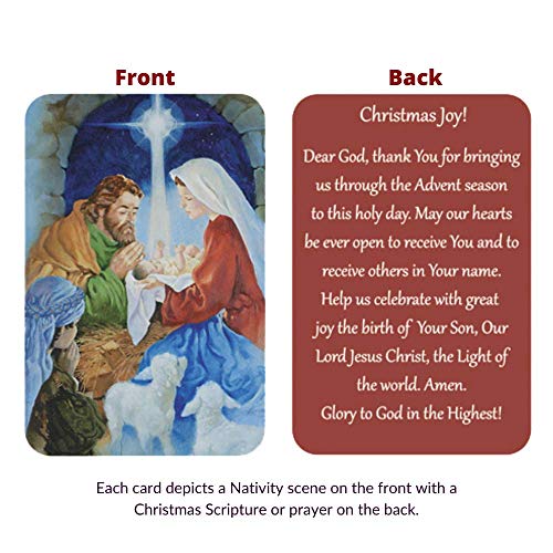 Christmas Prayers Wallet Card Assortment Bible Scripture, 54 Cards Per Pack - Thumbnail 5