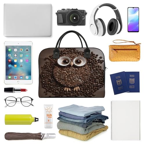 Bolso Tote Búho de Nylon con Correa Ajustable y Cierre miniatura 5