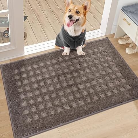 BEQHAUSE Non-Slip Machine Washable Door Mat Cover