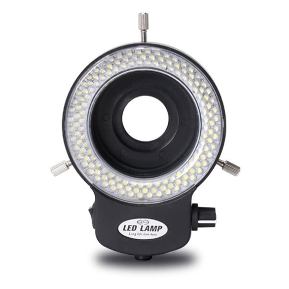 Luce per Microscopio - Luce Ad Regolabile 144 Perline per Lampada Sorgente Un LED Illuminatore Ad per Microscopio Industriale -Spina Europea