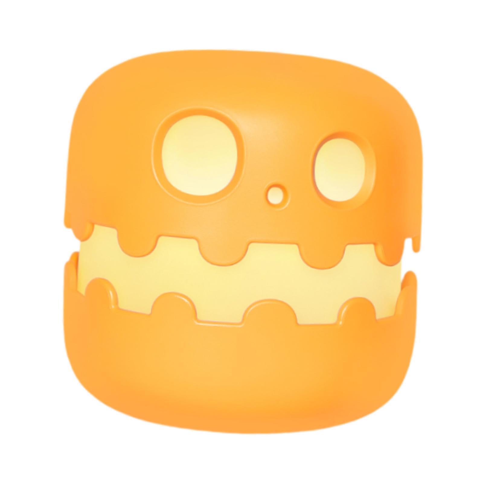 MagiDeal Luz de Noche de Calabaza, Luces de Halloween, Linterna de Calabaza Recargable, Luces de Hadas, Mini Linterna de Calabaza para Vacaciones al Aire Libre, Style B