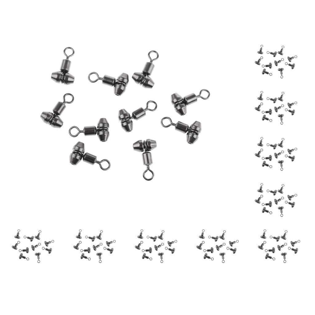 10 pezzi Girelle da pesca Cross-line Swivels Line Lures Connettore Rig Anelli S