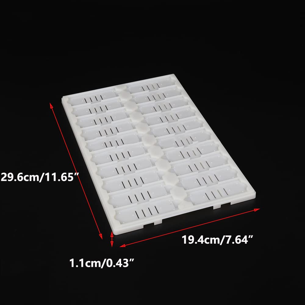Vassoio per vetrini per microscopio in plastica Piastra di conservazione per diapositive a clip Materiale in plastica ABS Colore casuale per educazione biologica di base (capacità: 20 pezzi)