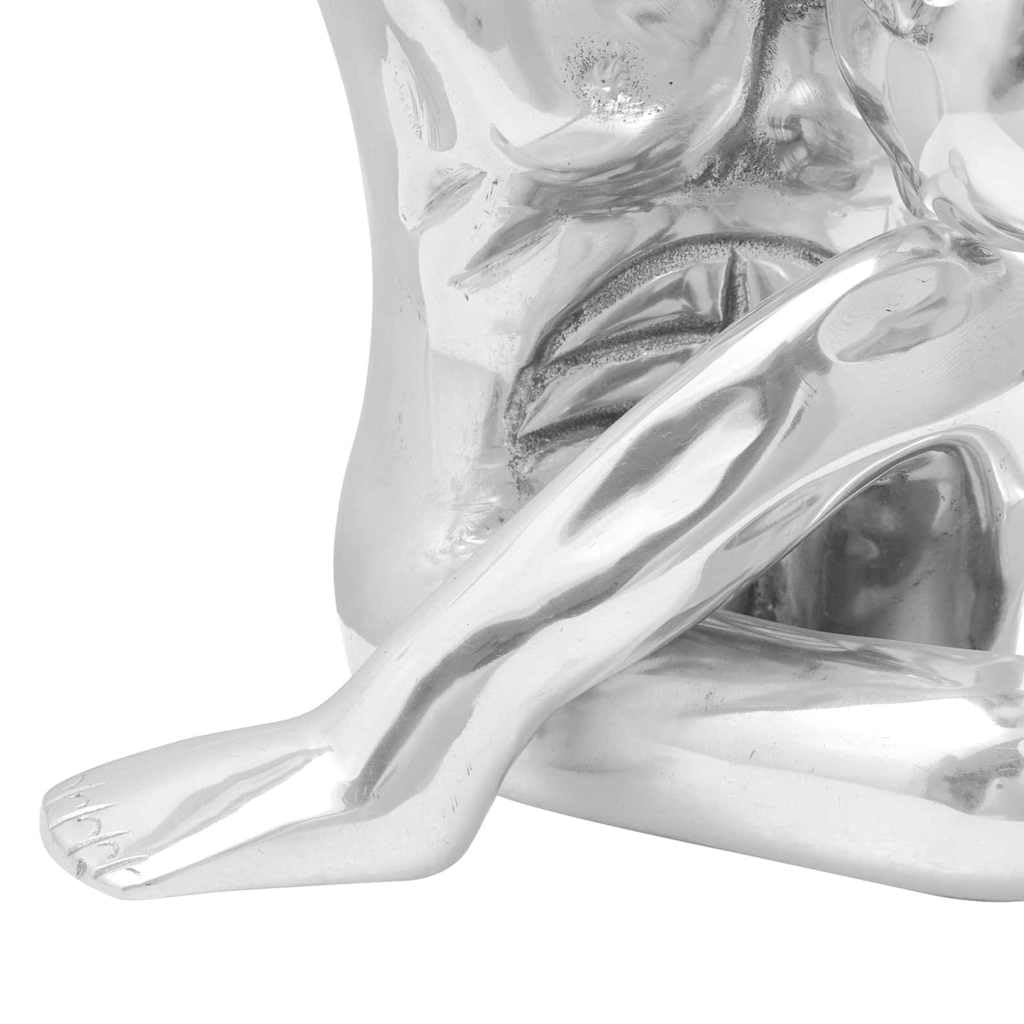 vidaXL Rzeźba Srebrny 91,5 x 32 x 33 cm Aluminium