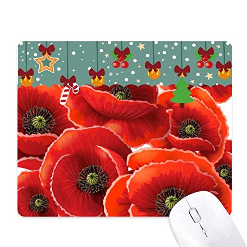 Cojín de ratón de flores rojas ideal para dar un toque de naturaleza a tu oficina