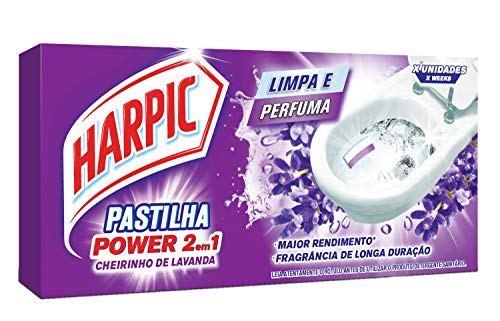 Pastilha Sanitária Adesiva 2Em1 Lavanda Com 3 Unidades De 9 G Cada, Harpic
