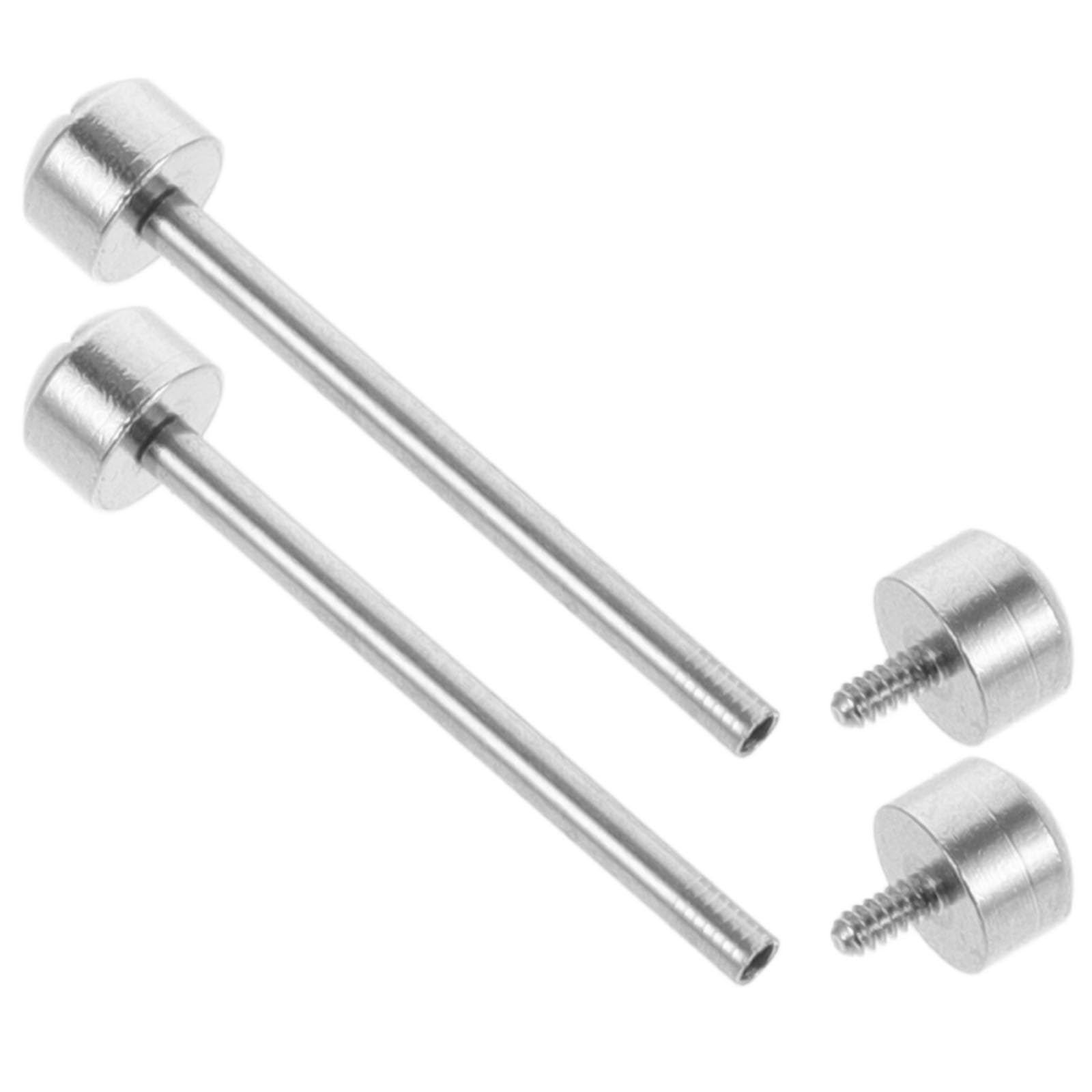 KICHOUSE Varillas de Tornillo para Correa de Reloj 2piezas Metal Plata Fácil Instalación para Reparación de Relojes y Mantenimiento de Pulseras