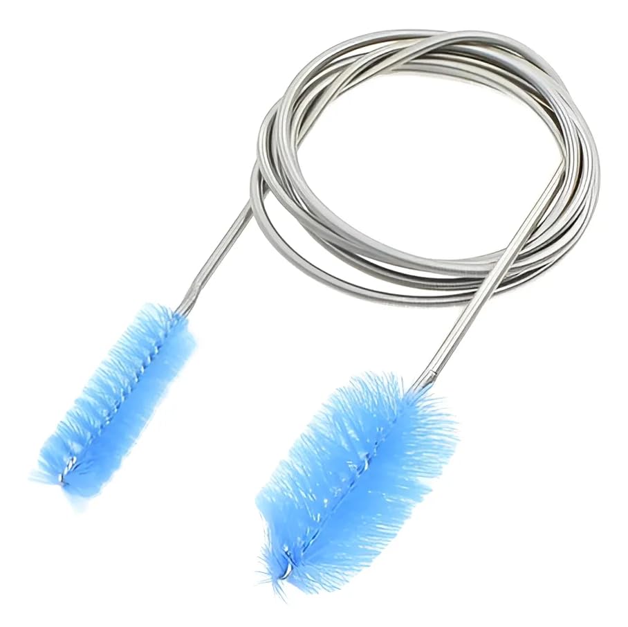 Escova de Limpeza para Mangueiras e Filtros de Aquário | Cabo Flexível 1,54m Aço Inox |