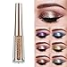 Turelifes Diamond Glitter Liquid Eyeshadow & Eyeliner Pen Starry Sequins Mermaid Eye Shadow Long Lasting Shiny and Pigmented Waterproof Sparkling &Shimmer Eyes makeup (#4 Bronze)